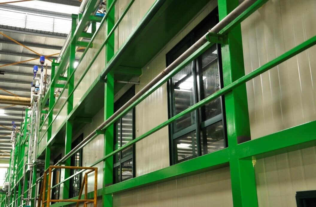 Wing type PU coating plant installation