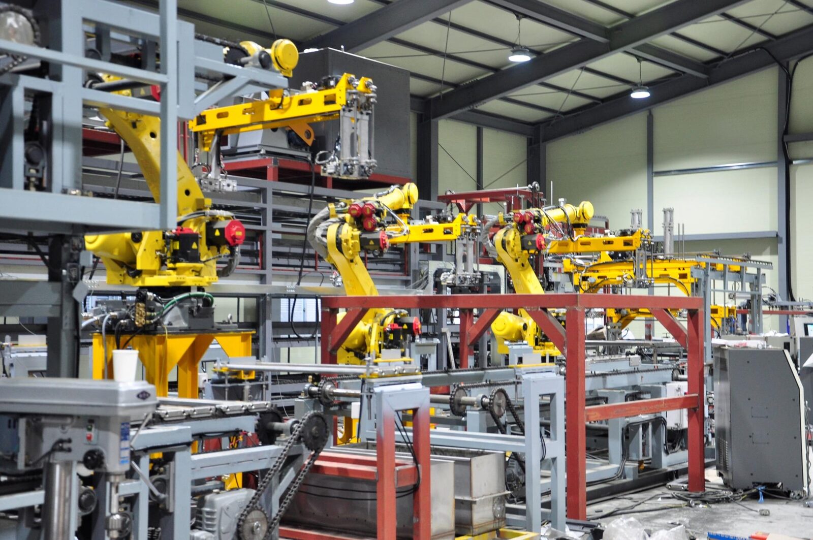 Engineering factory with robotic systems