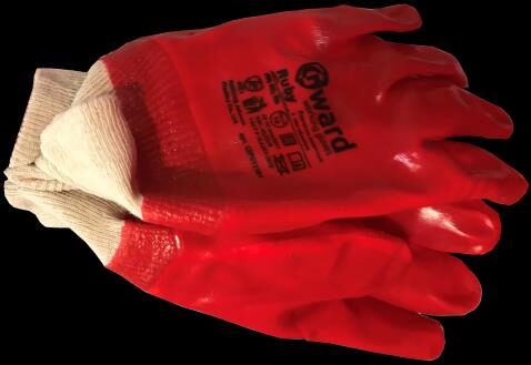 Chemical resistant coated gloves